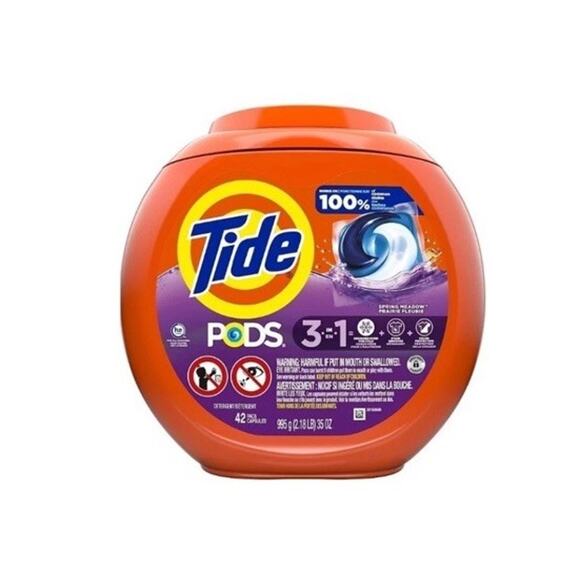 Tide PODS 3-in-1 HE Laundry Detergent Capsules Spring Meadow 35 oz. 58 Count - Picture 3 of 5